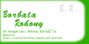 borbala rohony business card